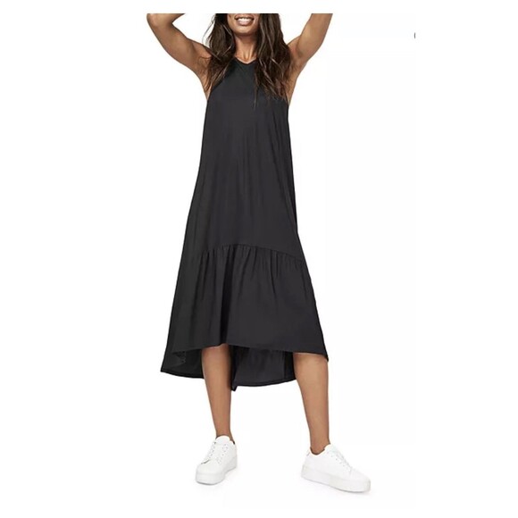 SWEATY BETTY Explorer Ace Midi Dress Medium Black Sleeveless Tank Athleisure - Picture 3 of 11